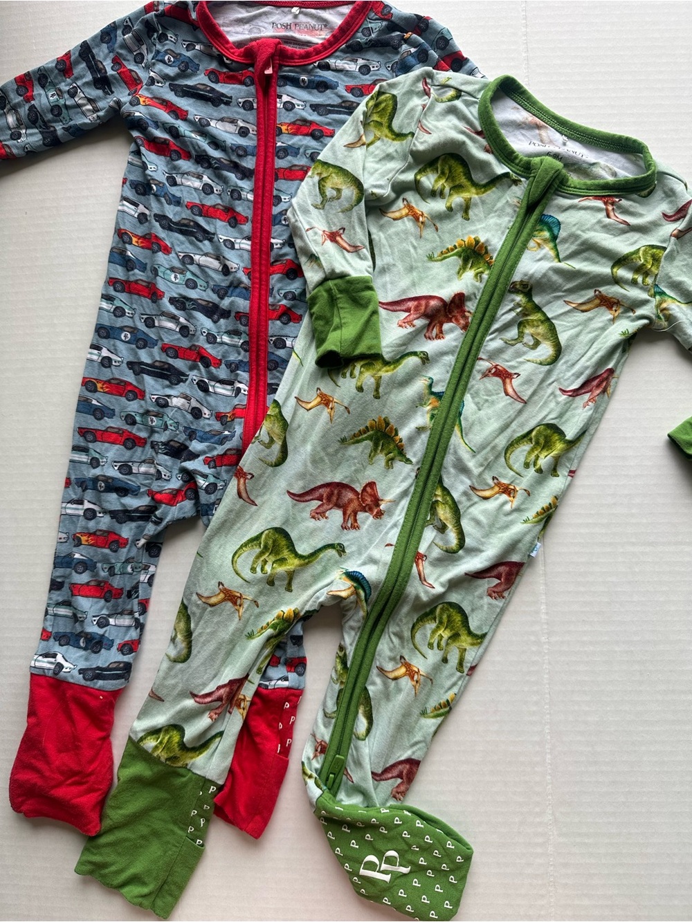 Posh Peanut Convertible Buddy Bamboo Pajamas Dinosaur Cars Miles 6-9m
